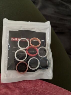 Amazon Women Jewelry Rings Silicone Ring Set in White, Pink, Black, Blue, Red